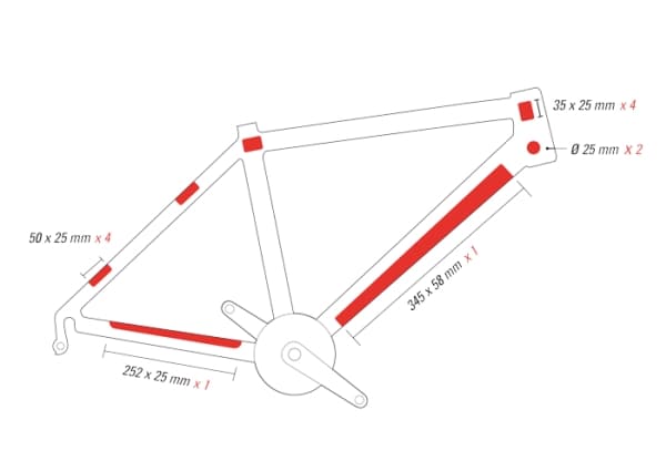 ZÉFAL Spare part Skin Armor - M High resistance frame protection against impacts and scratches, easy to install, resists to ripping, UV light and