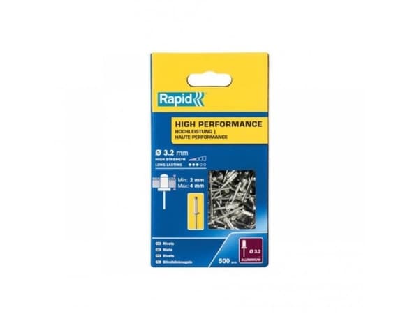 forsterkede nagler o3,2 8mm aluminium 500stk boks