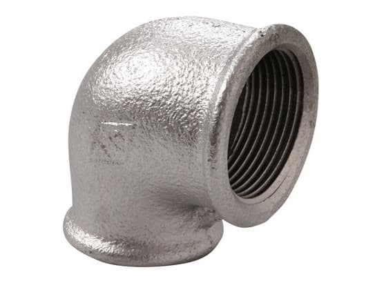 Vinkel galvaniseret 3/4 - 1/2 90 grader muffe / muffe muffe