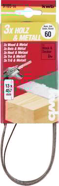 Pikkukuva 1 / 4: kwb 910504 hiomanauhasarja, karkeus 40 (P x L) 457 mm x 13 mm, 3 osaa (910504)