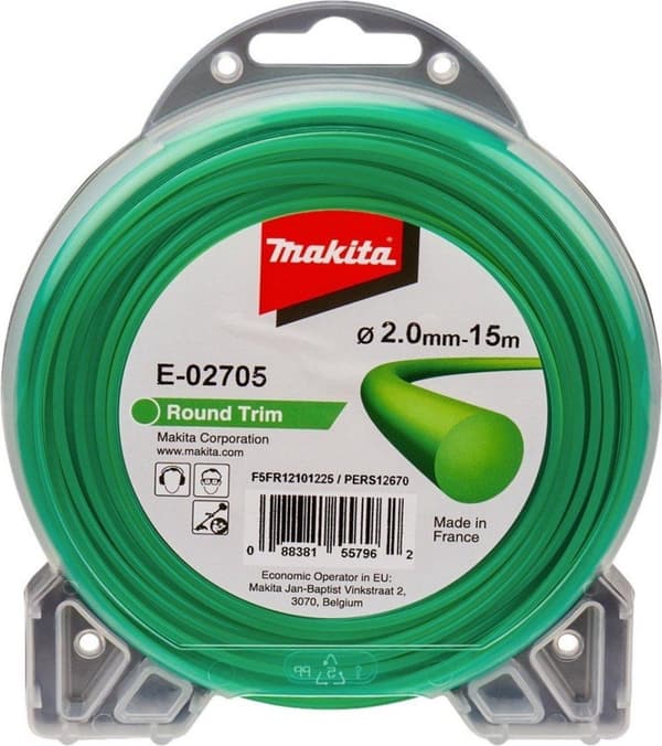 Makita - græstrimmerlinje - 2 mm - længde: 15 m - til Makita UR180DZ