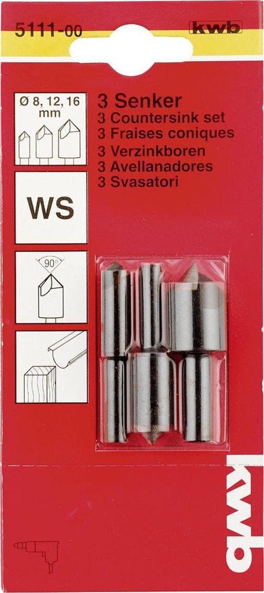 KWB zinkboresæt 8-12-16ws