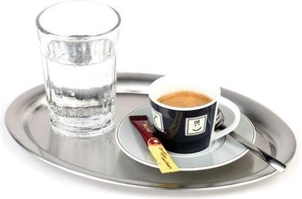 Koffieserveerblad "kaffehus", 29 x 22 cm, måtte, sæt med 2 stk.