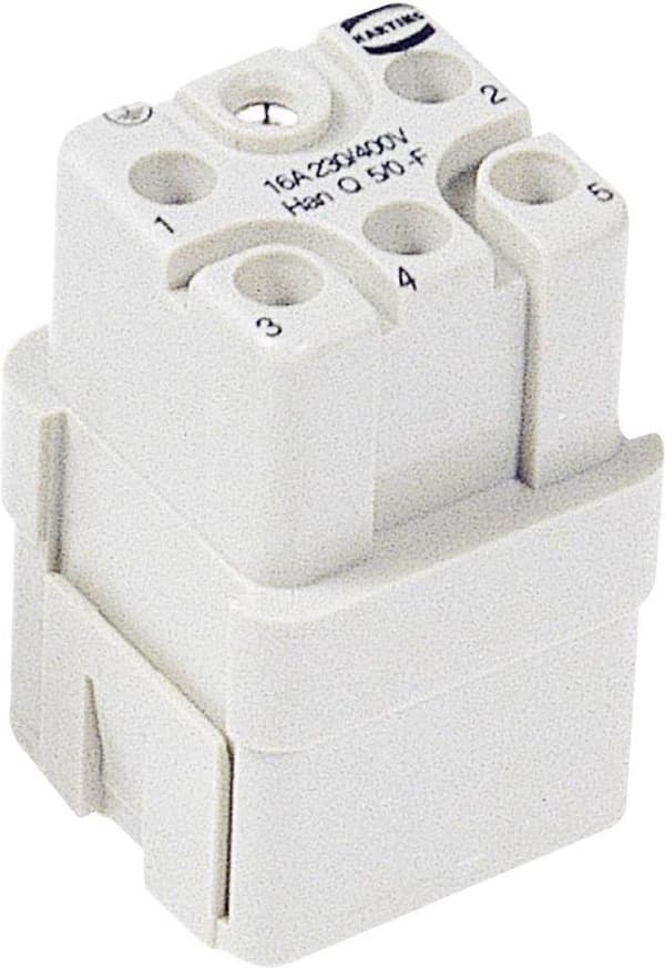 Harting fatningsindsats Han® Q 09 12 005 3101 5 + PE crimpning 1 stk (09 12 005 3101)