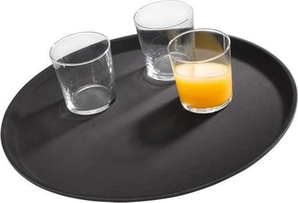 Dienblad gastro - ø40 -5 cm - Sort