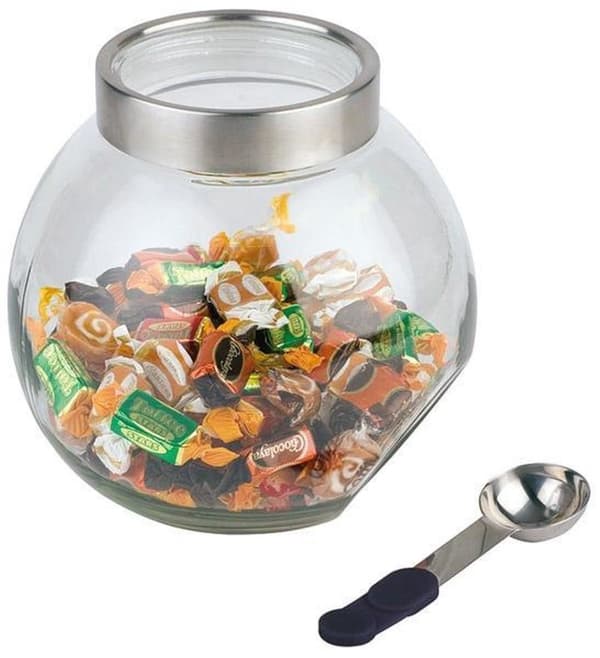 APS förvaringsburk 636 diameter 20cm 3l glas + sked (636)