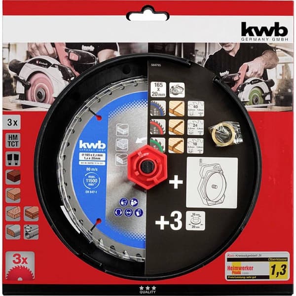 kwb 584795 cirkelsågbladssats 165 x 16 mm 1 st (584795)