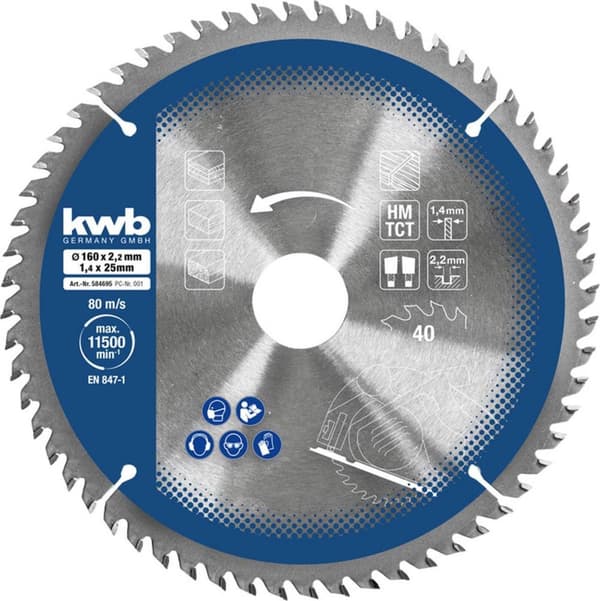 kwb 584795 cirkelsågbladssats 165 x 16 mm 1 st (584795)