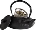 Miniatyrbillede 1 af 2: APS-Germany® Theepot med filter - Gietijzer - Dubbelwandig - 0,8 L - Sort