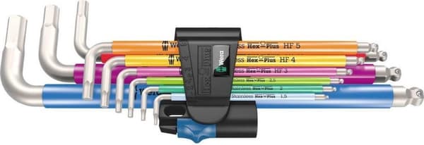 Wera 3950/9 Hex-Plus Multicolour HF Rustfri 1 (05022699001)