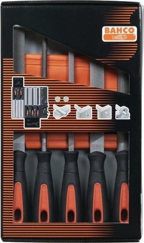 Bahco 1-478-10-1-2 Ergo filsæt 5 stk 250mm skåret 1 & 2 1 stk (1-478-10-1-2)