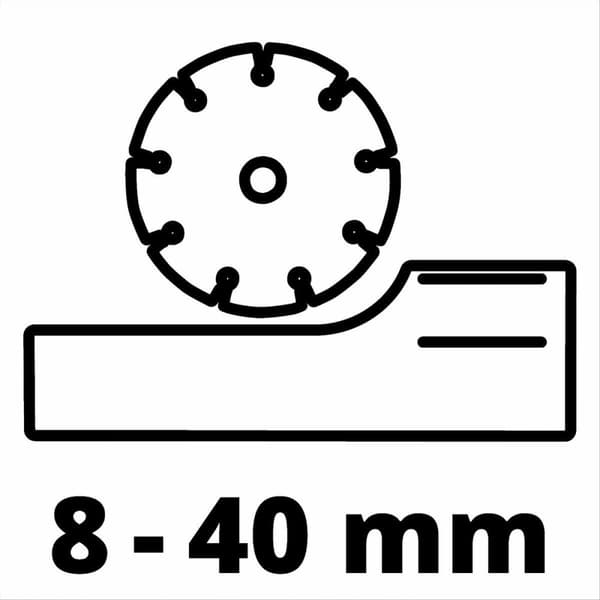 Einhell Muurfrees TE-MA 1700 (1700 W, sleufbreddinställning till 38 mm, sleufdiepte till 40 mm, mjukstart, överbelastningsskydd, inkl. 4 diamantslijps