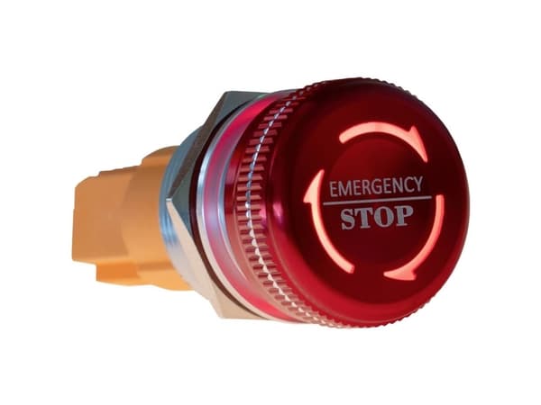 Joy-it Button22NA-02 Nödstoppsknapp 220 V Klickande Röd, grön (Ø x L) 22 mm x 46,50 mm IP67, IK10 1 st