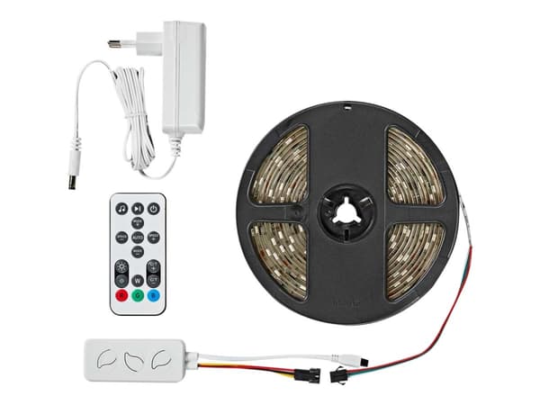 Nedis WIFILS51CRGB, Älyvalonauha, Wi-Fi, Valkoinen, LED, Multi, 700 lm