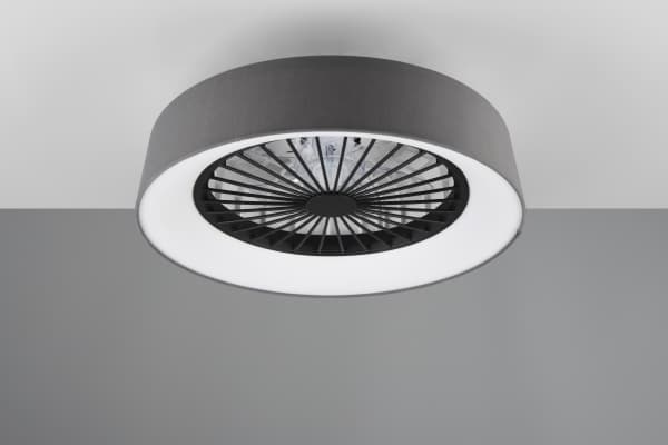 Trio Farsund -LED-tuuletinvalaisin 47 cm, 30 W, harmaa