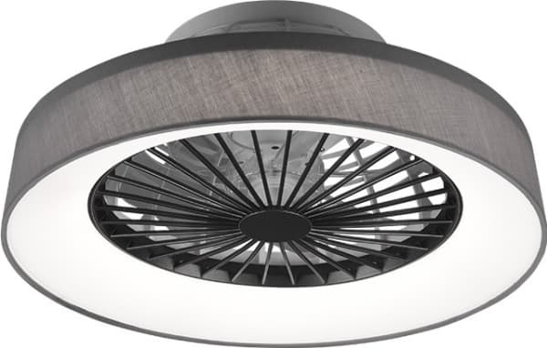 Trio Farsund -LED-tuuletinvalaisin 47 cm, 30 W, harmaa