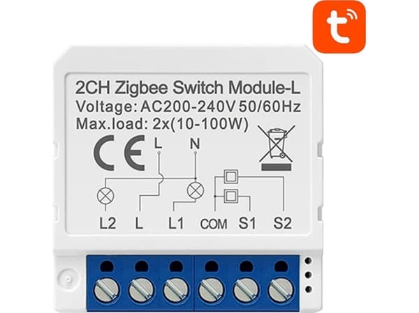 Smart ZigBee Avatto innfelt bryter LZWSM16-W2 uten nøytral TUYA