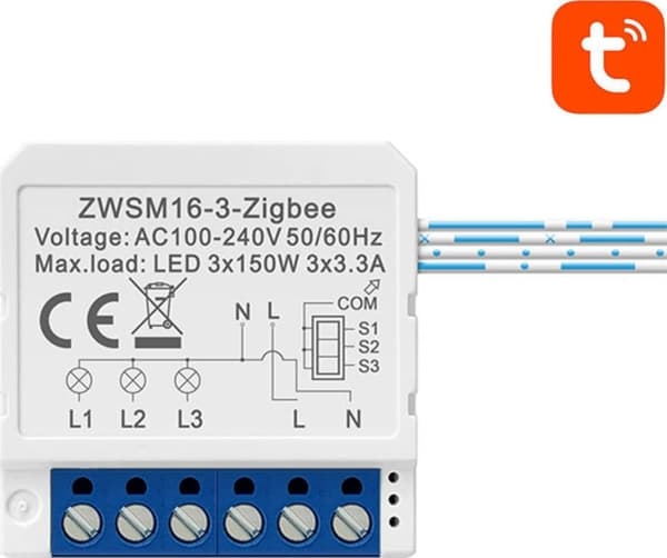 Smart ZigBee Avatto ZWSM16-W3 TUYA spylebryter