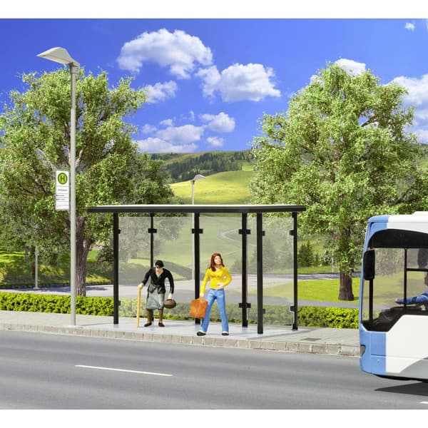 Busshållplats med platt tak N Kibri 37125