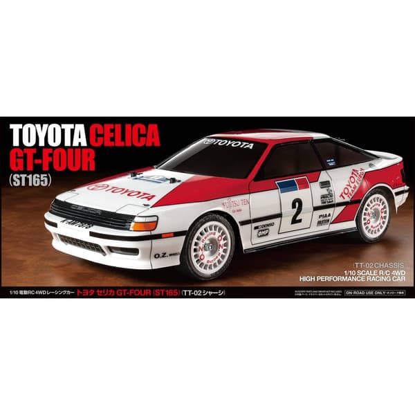 Tamiya 1:10 RC modellbil Elektrisk Rally 1:10 RC Toyota Celica GT-Four TT-02 Flerfärgad Fyrhjulsdrift (4WD) Byggsats TT