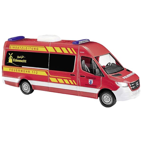 Busch 52617 H0 Byggmodell Utryckningsfordon Mercedes Benz Sprinter brandbil Edewäkta