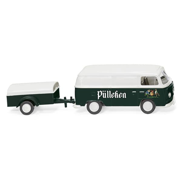 Wiking 0300 05 H0 Byggmodel Buss Volkswagen T2 skåpbil med släpvagn PÅP