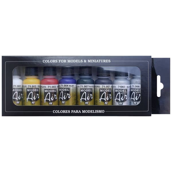 Vallejo 71174 Modelljärnväg - Toningsfärg Vit, Gul, Röd, Blå, Olivgrön, Svart, Silver (metallic), Guld (metallic) 1 st