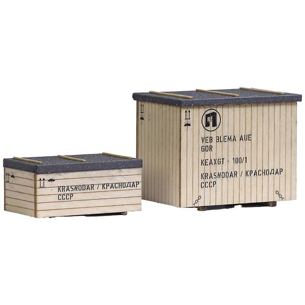 Busch 1840 H0 maskinkister öst, 2-pack Byggsats