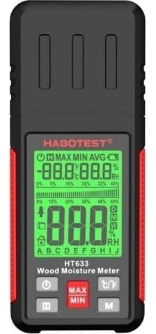 Habotest HT633 digitaalinen kosteusmittari, puun kosteusmittari