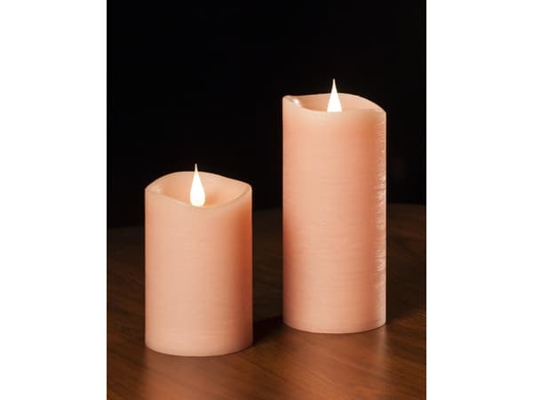 VIPow Medium rustikk rosa LED vokslys