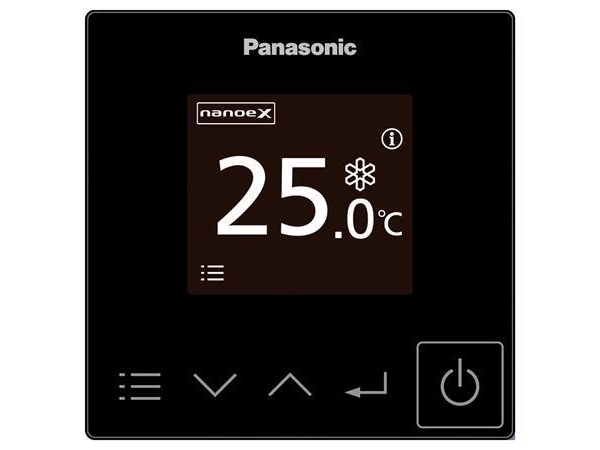 Panasonic fortrådet Basis +BL WiFi kontrolpanel CZ-RTC6 for styring til PACi og VRF med energi forbrug display og Data Navi funktion