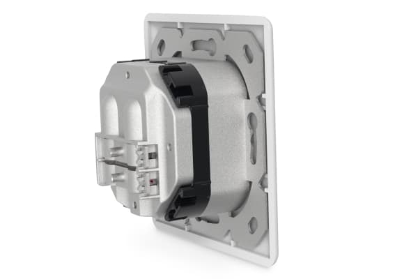 Digitus - Planskiva - försänkt montering - CAT 6a - skärmad - RJ-45 X 2 - vit, RAL 9003