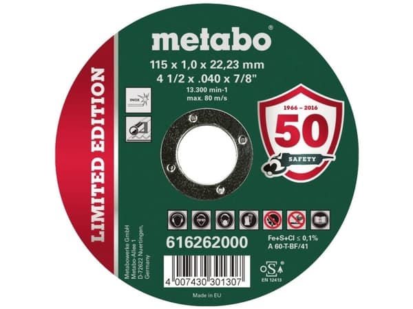 Metabo Limited Edition Soccer 616258000 Kapskiva rak 22,23 mm 1 st