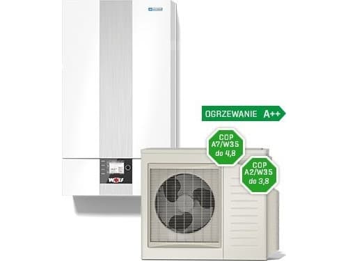 Saunier Duval Fornybar energi systempakke nr. 01 - GeniaAir Split OS HA 12-5 OS 400V varmepumpe + HA 12-5 STB hydraulisk tårn + SRC 720