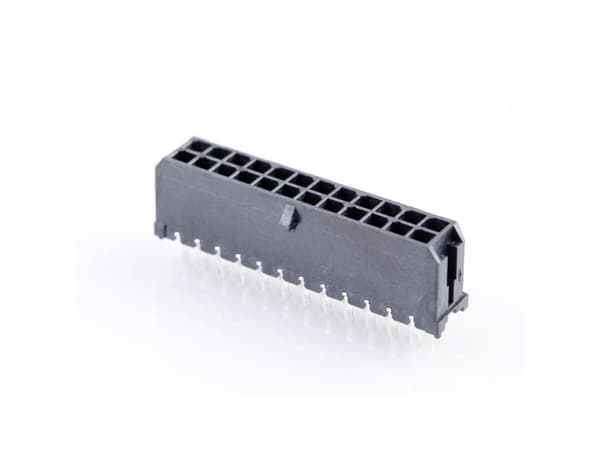 Molex Indbygningsstiftliste (standard) Samlet antal poler 24 Rastermål: 3.00 mm 430452413 1 stk Tray