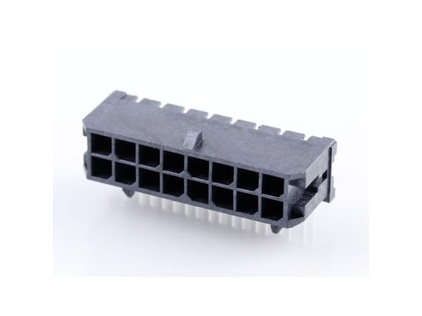 Molex Indbygningsstiftliste (standard) Samlet antal poler 16 Rastermål: 3.00 mm 430451602 1 stk Tray