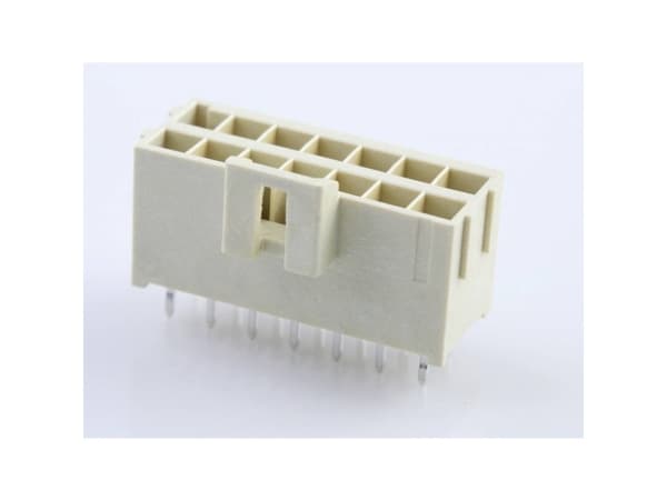 Molex infälld sockellist (standard) Totalt antal poler 14 Rutmått: 3,50 mm 1722982114 1 st Fack