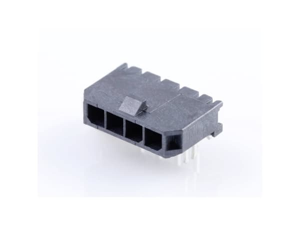 Molex Indbygningsstiftliste (standard) Samlet antal poler 4 Rastermål: 3.00 mm 436500404 1 stk Tray