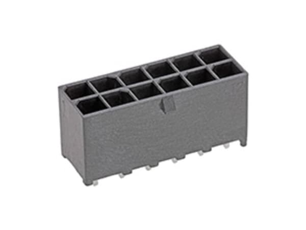 Molex infälld sockellist (standard) Totalt antal poler 12 Rutmått: 5,70 mm 1720650212 1 st Fack