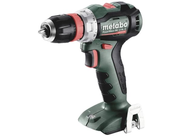 Metabo PowerMaxx BS 12 BL Q, Elektrisk skrutrekker, Pistolhåndtak, Børsteløs, Hengekrok, 1600 RPM, 450 RPM - SOLO