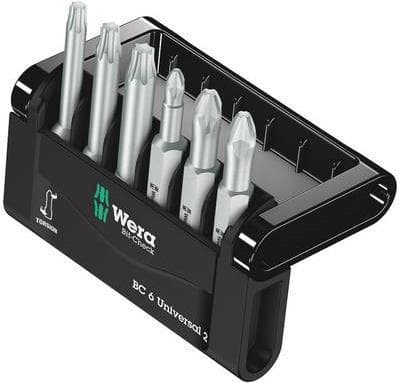 Wera 6-delt bitsæt Bit-Check 6 V universal 1 05056478001 firkantet fatning (Robertson) torsionszone (05056478001)