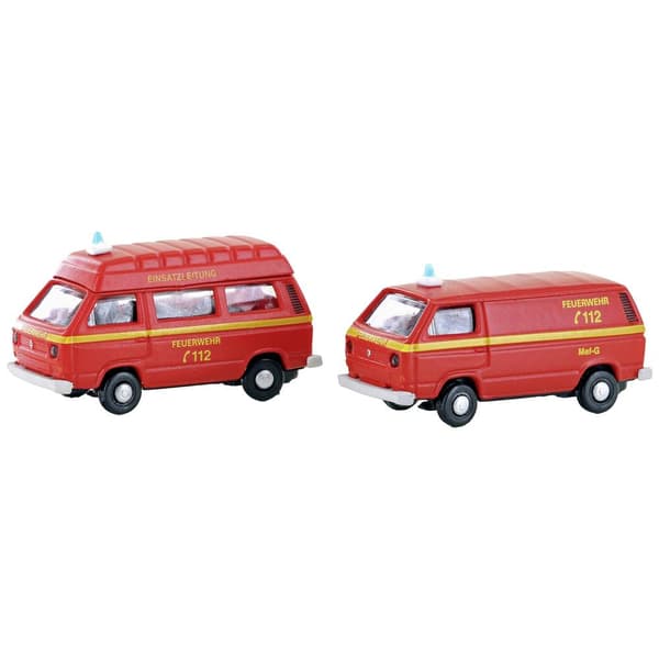 Minis by Lemke LC4342 N Byggmodell Bil Volkswagen T3 2-pack brandkår