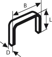 Bosch Accessories Clip Type 53 1000 kpl. 2609255820 Mitat (P x L) 8 mm x 11,4 mm