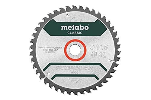 Metabo savklinge "præcisionskåret træ - klassisk", 165x1,8/1,2x20 Z42 WZ 5° - 628026000