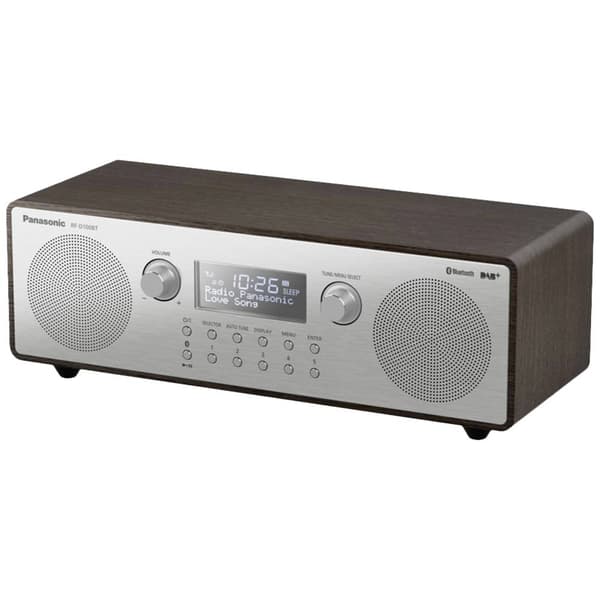 Bordsradio Panasonic RF-D100BTEGT FM, DAB+ Väckningsfunktion Silver, Brun