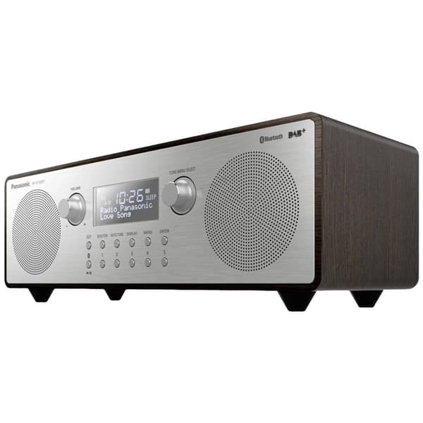 Bordsradio Panasonic RF-D100BTEGT FM, DAB+ Väckningsfunktion Silver, Brun