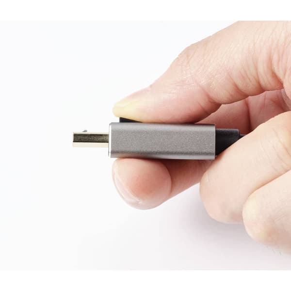 Renkforce RF-5246622 DisplayPort / HDMI Adapter [1x DisplayPort hane - 1x HDMI hona] Svart 8K UHD, Aluminiumkontakt 0.1