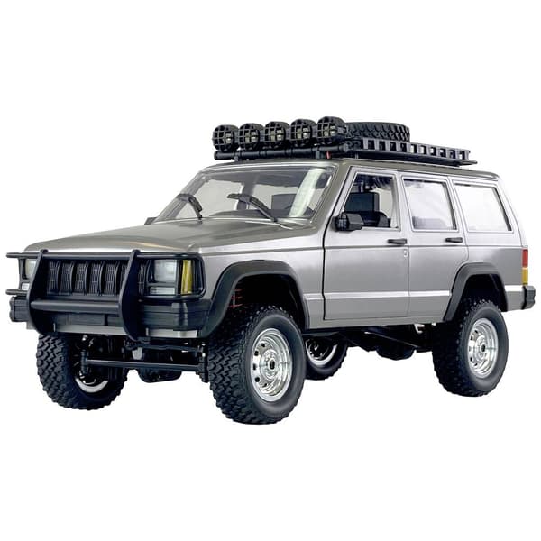 Amewi JC-X12 Scale Silver Borst motor 1:12 RC modellbil Elektrisk SUV Fyrhjulsdrift (4WD) RtR 2,4 GHz inkl. batteri & l