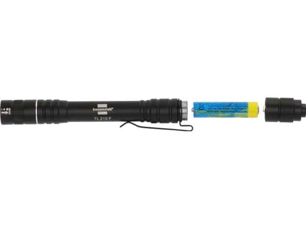 Brennenstuhl 1173750002, Käsikokoinen taskulamppu, Musta, Alumiini, Painikkeet, IP44, LED
