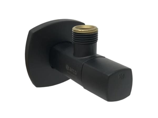 Arco kulmaventtiili Lipstick A-80, mattamusta, 1/2GZ x 1/2GZ [42]